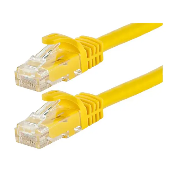 Monoprice Cat5e Ethernet Patch Cable - 75 Feet - Yellow | Network Internet Cord - Snagless RJ45, Stranded, 350Mhz, UTP, Pure Bare Copper Wire, 24AWG -