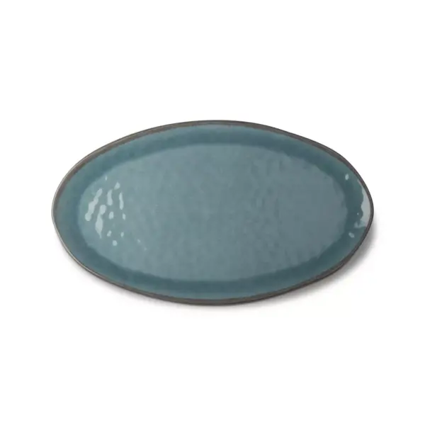 TAG Veranda Melamine Oval Aqua Dinnerware Serving Tray Platter