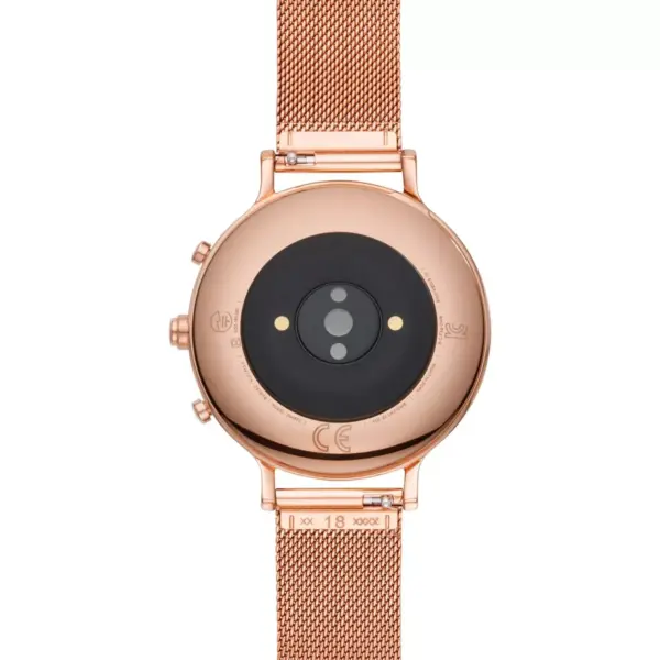 Fossil Hybrid Smartwatch HR Charter 42mm - Rose Gold-Tone Stainless Steel Mesh