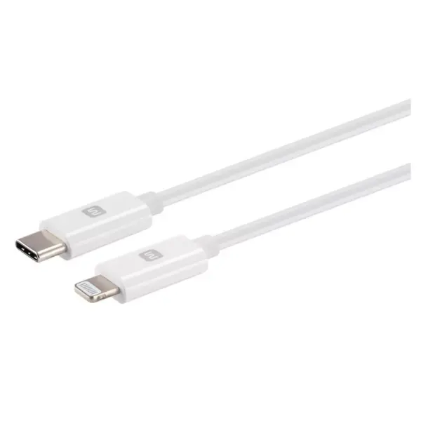 Monoprice Apple MFi Certified Lightning to USB Type-C and Sync Cable - 3 Feet - White | Compatible with iPod, iPhone, iPad with Lightning Connector