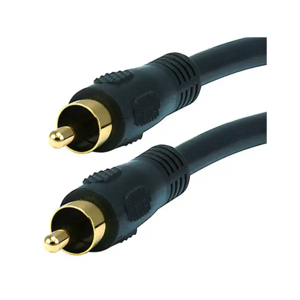 Monoprice Digital Coaxial Audio/Video - 3 Feet - Black | 75 Ohm RCA for S/PDIF, Digital Coax, Subwoofer & Composite Video