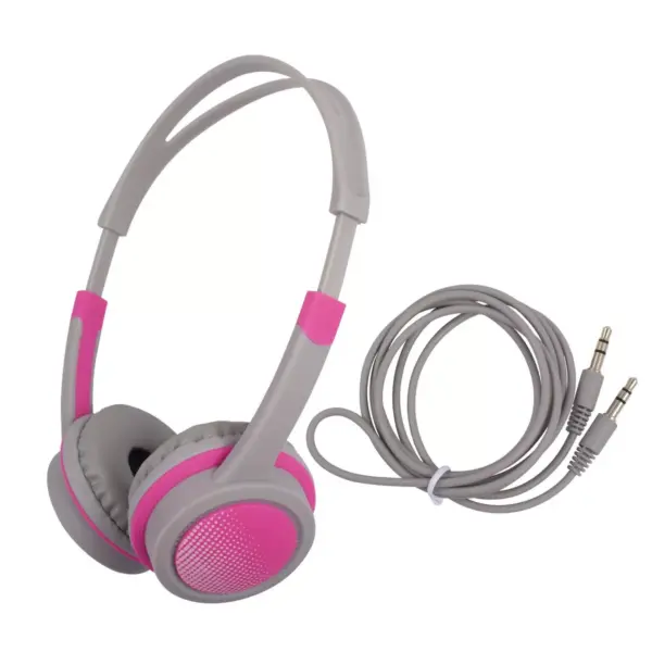 Insten Kids Headphones Wired 3.5mm On-Ear Earphones with 85dB Safe Volume Limited for Boys Girls Children, Pink