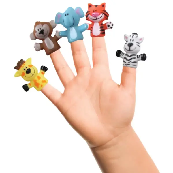 Playtex Safari Animal Bath Finger Puppets - 5pk