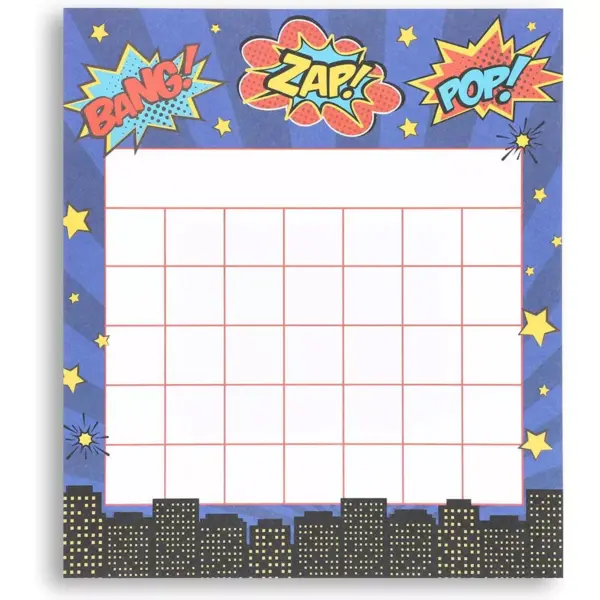 60-Pack Classroom Incentive Charts, Motivate Nice Behavior for Teachers Students, Hero Themed, 6x5.25"