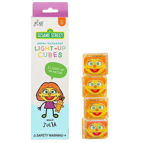 Glo Pals Sesame Street Character Julia & 6 Light Up Water Cubes