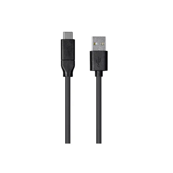 Monoprice USB & Lightning Cable - 0.5 Meter - Black | USB-C to USB-A, 3A, 480 Mbps, use with Samsung Galaxy S9 S8 Note 8, Pixel, LG V30 G6 G5,