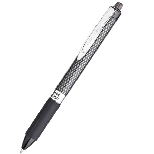 Pentel Oh! Gel Retractable Roller Pen .7mm Black Barrel/Ink Dozen K497A