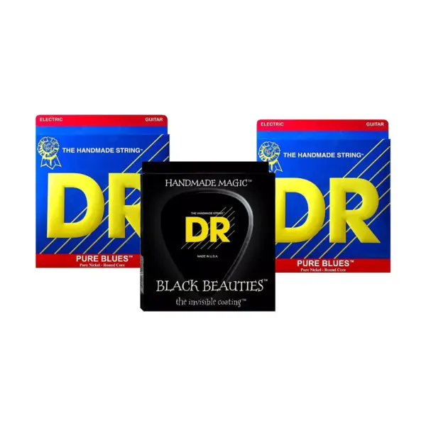 DR Strings Pure Beauties Pure Blues Electric Guitar Strings 3-Pack