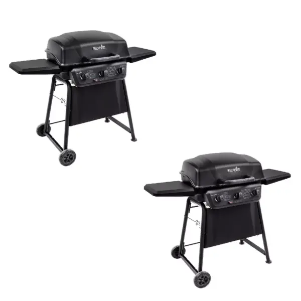 Char-Broil Classic 3 Burner Outdoor Backyard BBQ Propane Gas Grill (2 Pack)