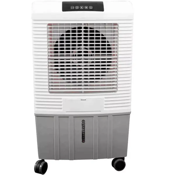 Hessaire MC26A 700 Square Foot Indoor/Outdoor Portable 2,100 CRM 3 Speed 3.7 Gallon Evaporative Cooler Humidifier with Remote Control System, White