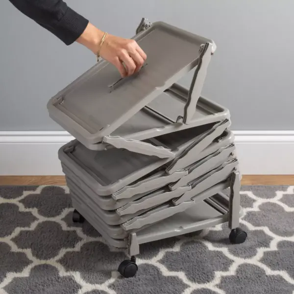 Simplify Collapsible Rolling Shoe Rack