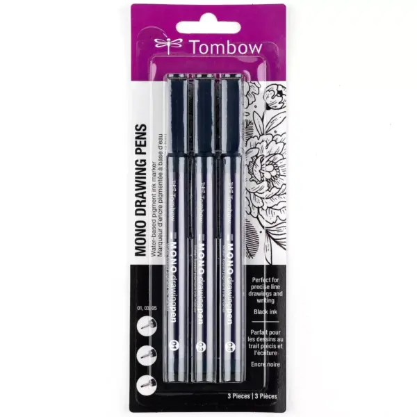 3ct Pen Set MONO Drawing Black