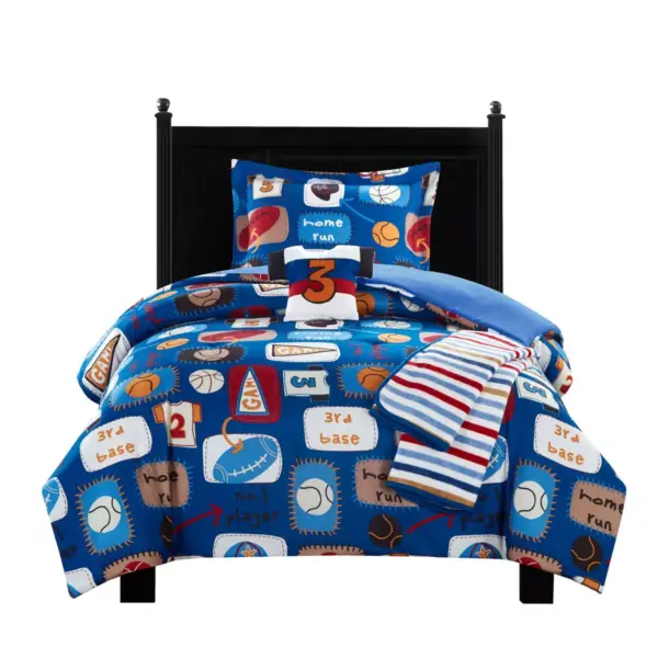 5pc Full Fun Camp Comforter Set Blue - Chic Home Design