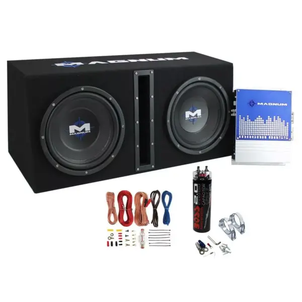 MTX Magnum MB210SP 10" 1200W Subwoofer System w/ Wiring Kit + Digital Capacitor