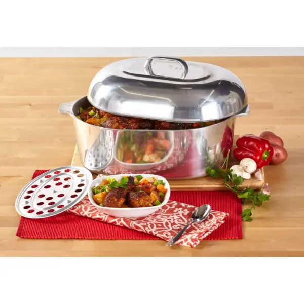 Imusa 15" Cajun Classic Oval Aluminum Roaster