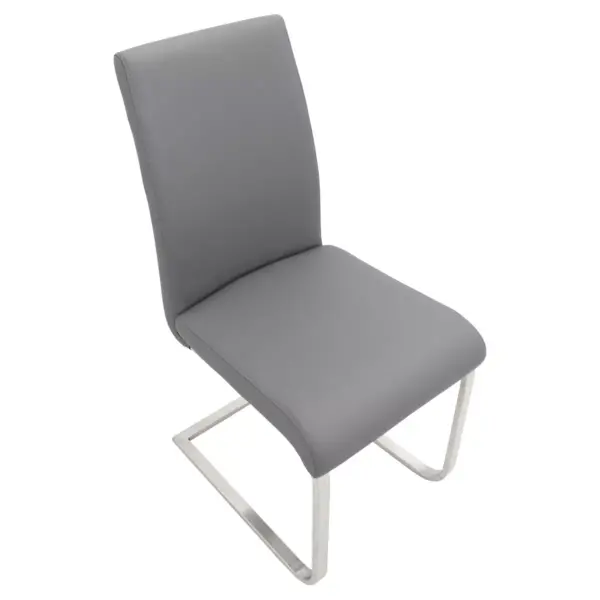 Set of 2 Foster Contemporary Dining Chair Stainless Steel/Gray - LumiSource