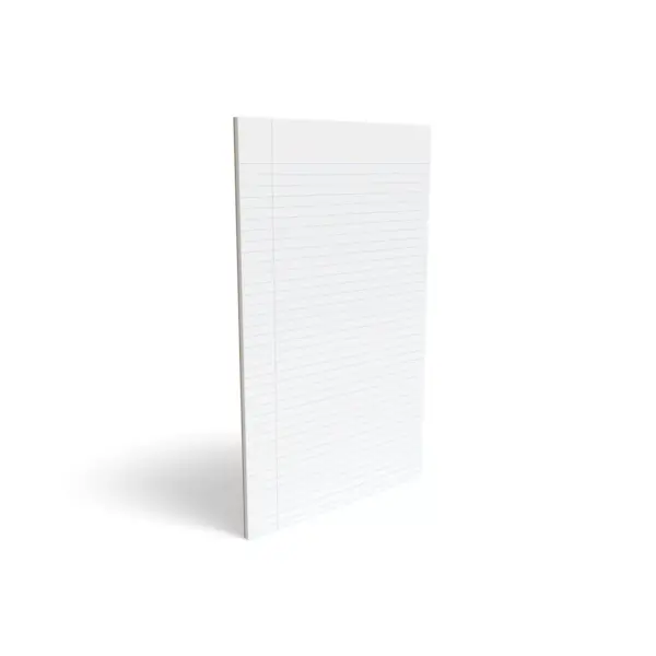 Staples 8-1/2" x 14" White Glue-Top Notepad Wide Ruled 12/Pack TR57335/185322