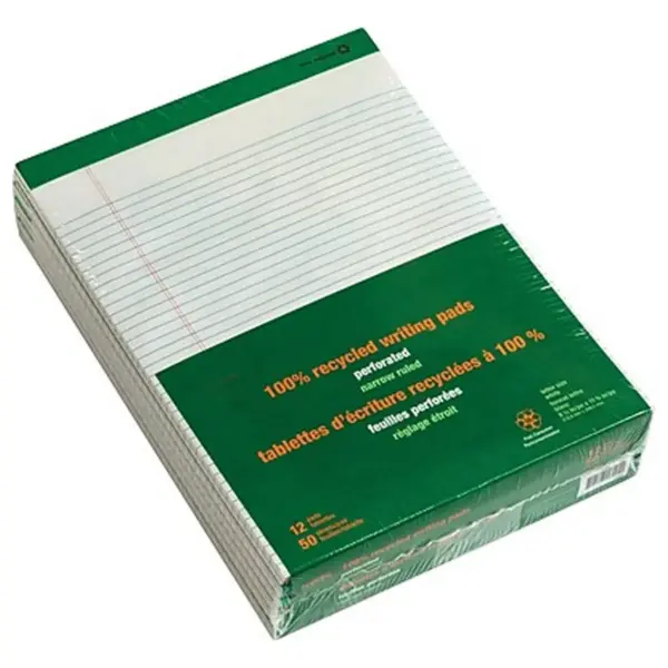 MyOfficeInnovations Notepads 8.5" x 11.75" Narrow White 50 Sh./Pad 12 Pads/PK (21675) 354744