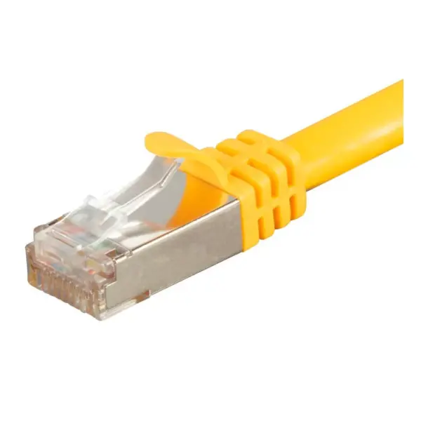 Monoprice Cat7 Ethernet Network Patch Cable - 25 feet - Yellow | 26AWG, Shielded, (S/FTP) - Entegrade Series