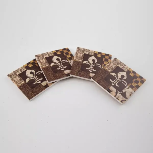 Thirstystone Fleur de Lis 4 Piece Occasions Coaster Set