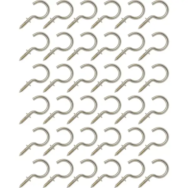 Arrow 36pk Satin Nickel 7/8" Cup Hooks