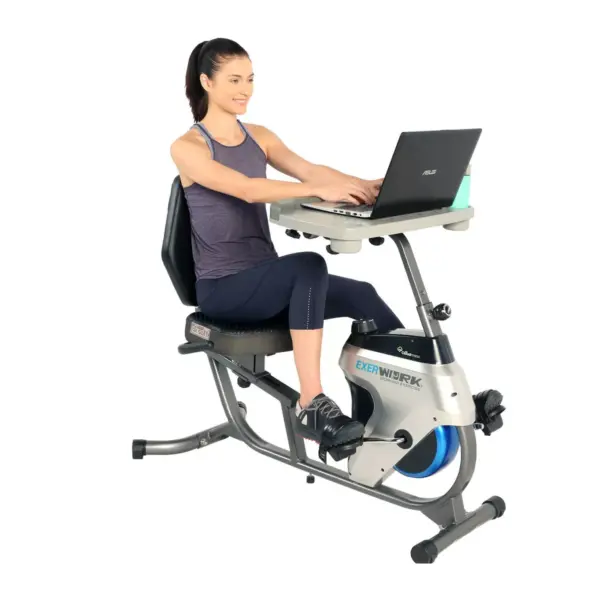 Exerpeutic Exerwork Bluetooth Recumbent Desk Bike