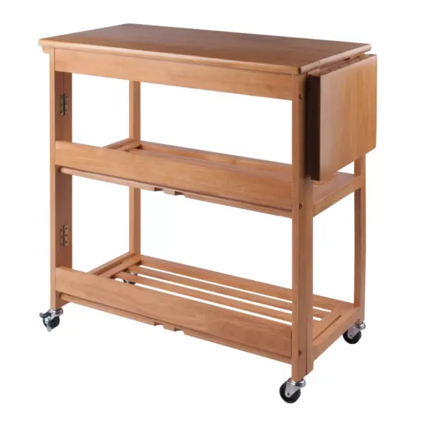 Foldable Cart Wood/Light Oak - Winsome