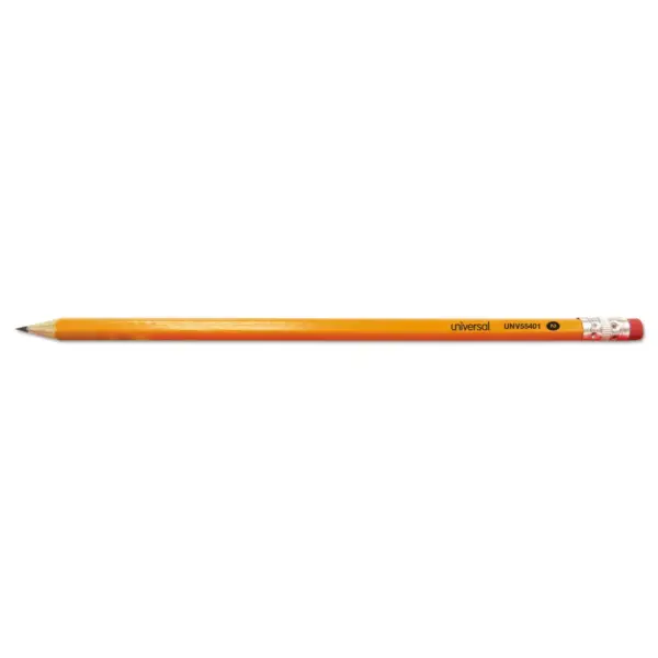 Universal #2 Pre-Sharpened Woodcase Pencil HB #2 Yellow Barrel 24/Pack 55401