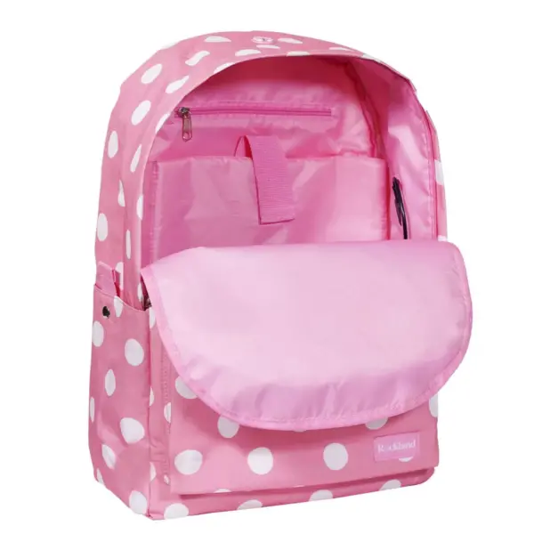 Rockland 17'' Classic Laptop Backpack - Pink Dot