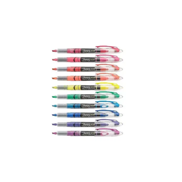 Sharpie Accent Liquid Pen Style Highlighter Chisel Tip Assorted 10/Set 24415PP