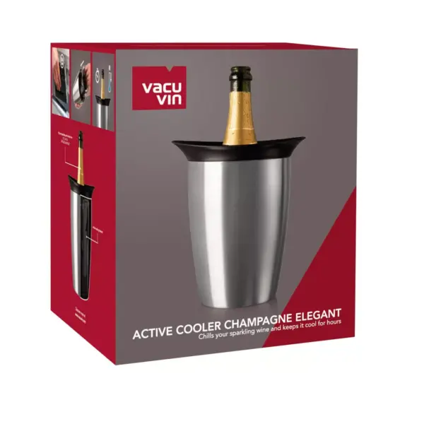 Vacu Vin Elegant Active Cooler Champagne Stainless Steel