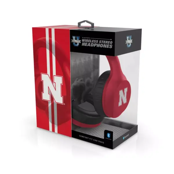 NCAA Nebraska Cornhuskers Wireless Bluetooth Over-Ear Headphones