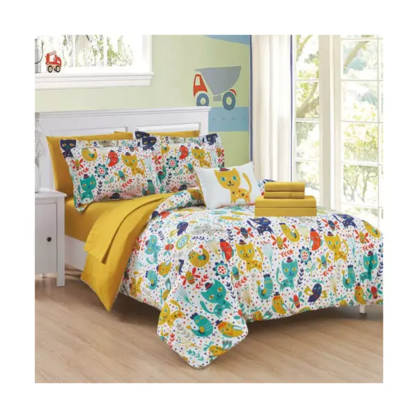 8pc Full Tiggy Bed In A Bag Comforter Set Yellow - Chic Home Design