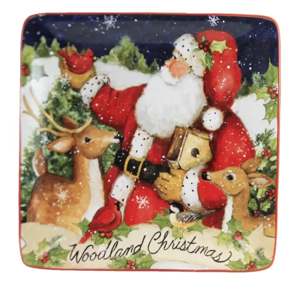 Tabletop 6.0" Magic Christmas Santa Canape Plates Holiday Certified International  -  Dining Plates