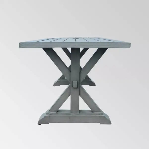 Lamphere Rectangle Aluminum Modern Dining Table  Dark Gray - Christopher Knight Home