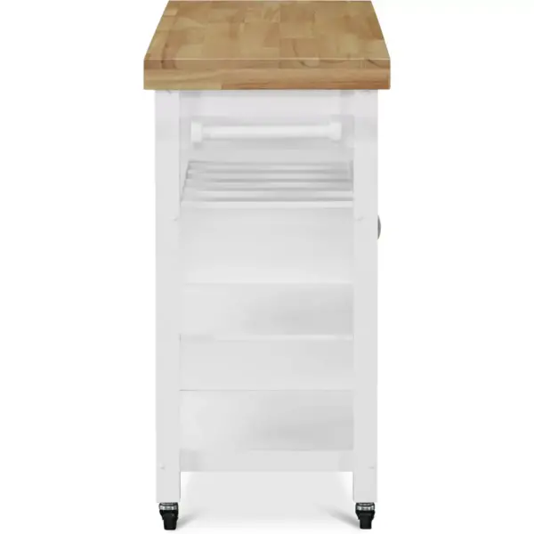 Denver Kitchen Cart White - ClickDecor