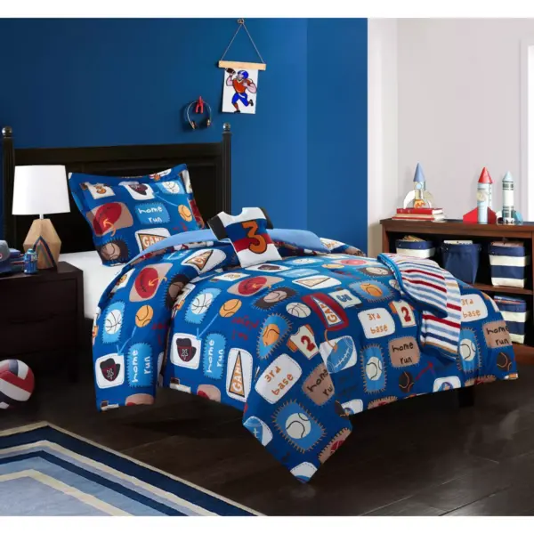 5pc Full Fun Camp Comforter Set Blue - Chic Home Design