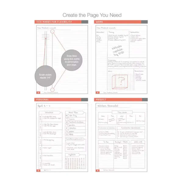 Professional Spiral Subject Notebook Wirebound - Gray - AT - A - GLANCE