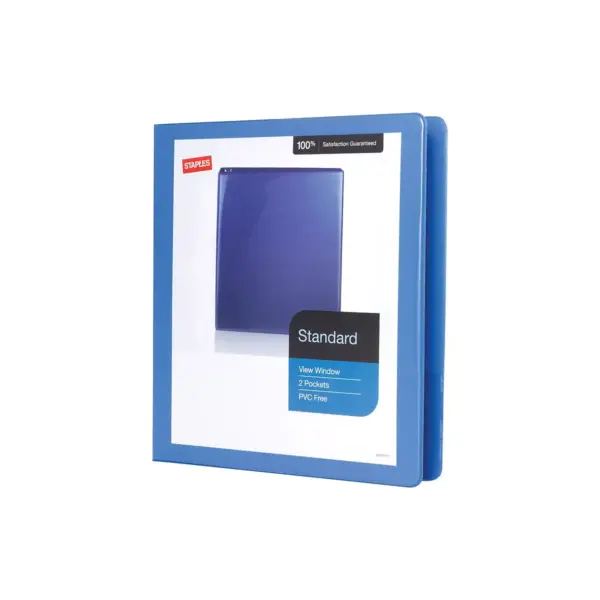 Staples Standard 1" 3-Ring View Binder Periwinkle (26434-CC) 82655