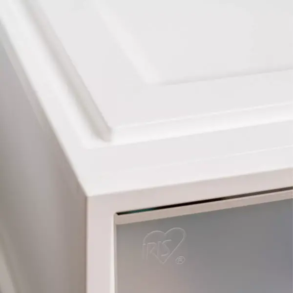 IRIS 3pk Plastic Storage Drawer Deep White