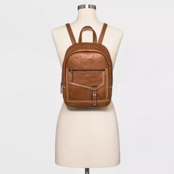 Concept Zip Closure Backpack - Brown