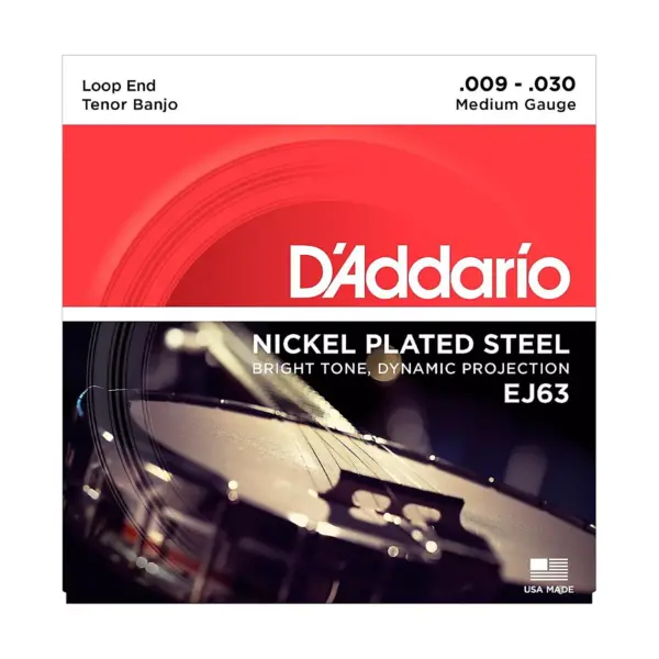 D'Addario EJ63 Nickel Tenor Banjo Strings (9-30)