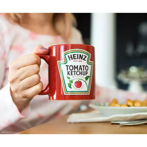 Toynk Heinz Ketchup Logo "Worth The Wait" Ceramic Coffee Mug | Holds 16 Ounces