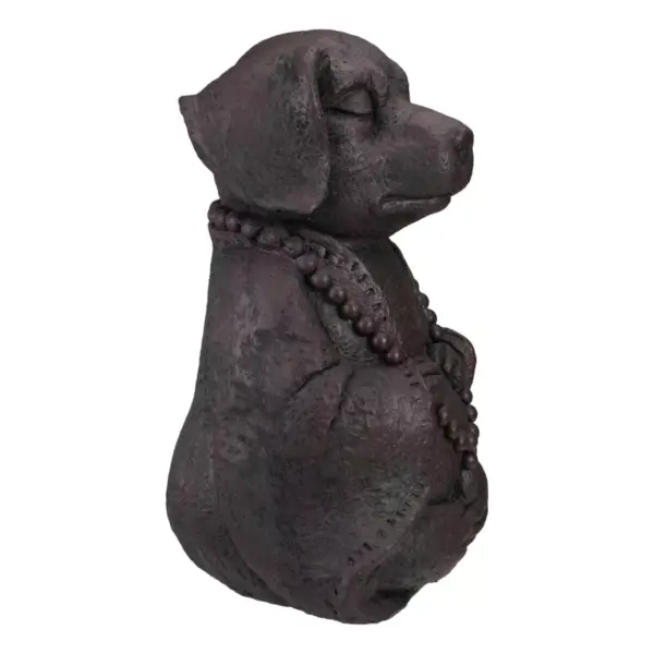 Northlight 17" Dark Gray Meditating Buddha Dog Outdoor Garden Statue