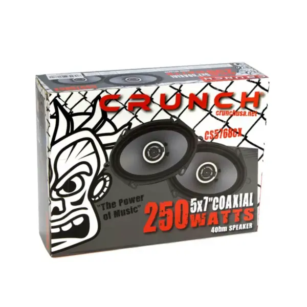 Crunch 250W Full Range 2 Way Coaxial Car Audio 5x7 by 6x8" Speaker Pair CS5768CX