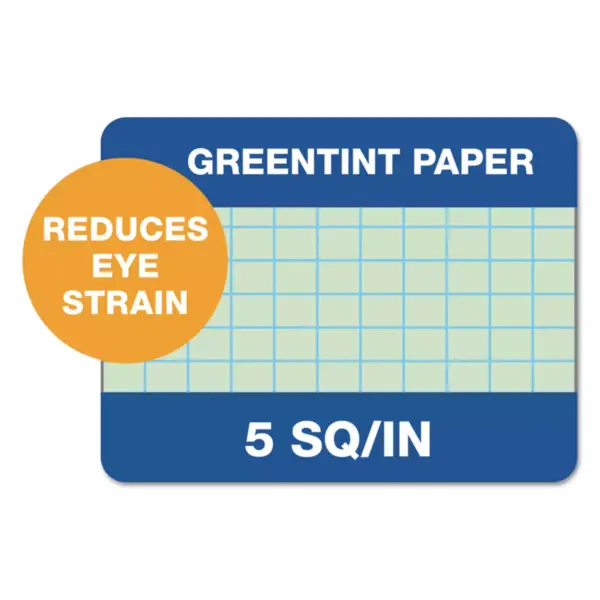 Tops Engineering Computation Pad Grid to Edge 8 1/2 x 11 Green 100 Sheets 35510