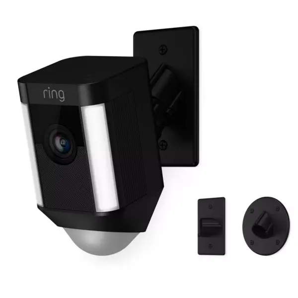 Ring Spotlight 1080p Cam Mount Wi-Fi Security Camera - Black - 8SH5P7-BEN0