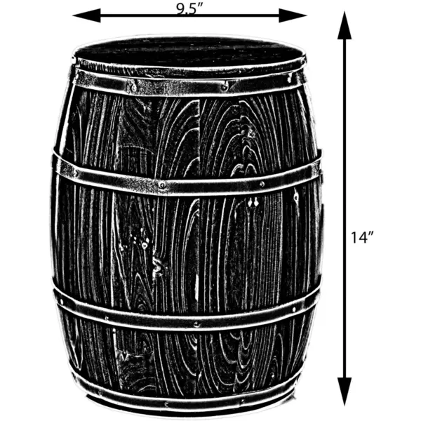 Vintiquewise Wine Barrel 4 Sectional Crate With Removable Head Lid