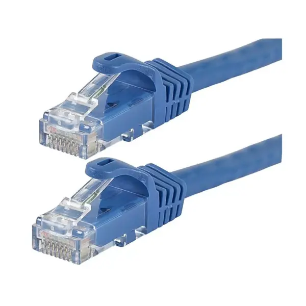 Monoprice Cat5e Ethernet Patch Cable - 7 Feet - Blue | Network Internet Cord - Snagless RJ45, Stranded, 350Mhz, UTP, Pure Bare Copper Wire, 24AWG -