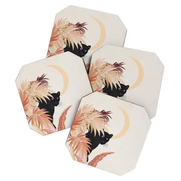 Iveta Abolina Raffi Moon Set of 4 Coasters - Deny Designs